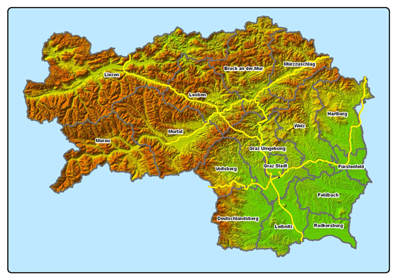  Bezirke der Steiermark
