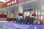 Eröffneten den Bahnhof in Niklasdorf: Kurzmann, Baltram und Marak (v.l.)