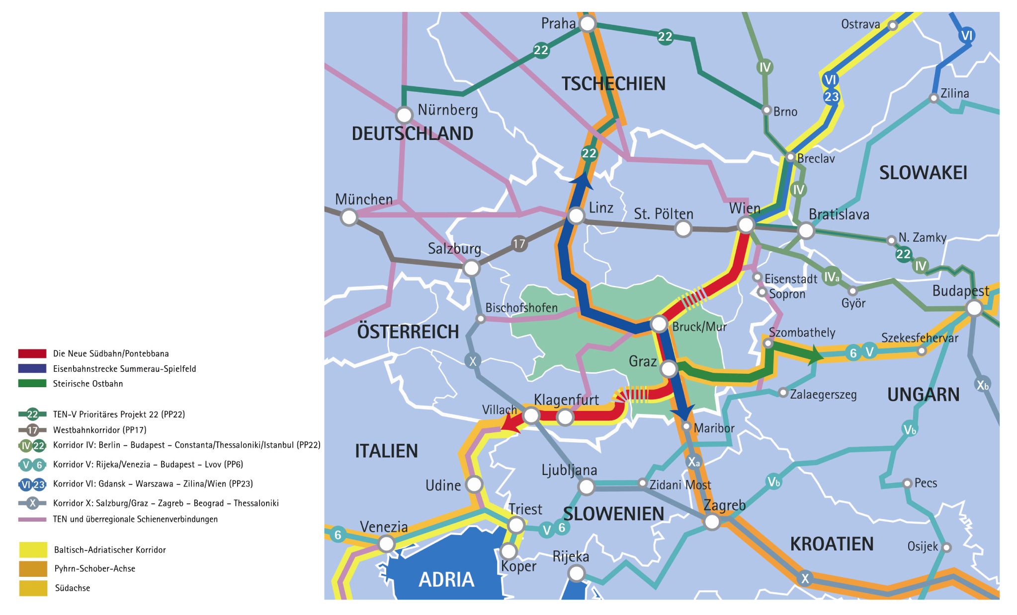 Schienennetz Europa Karte