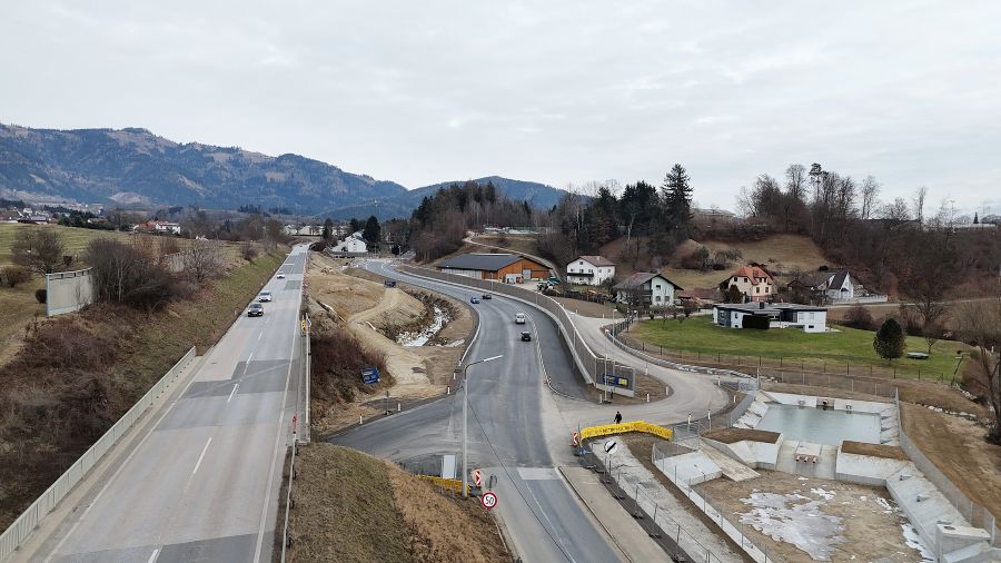 Drohnenaufnahme der neuen B116