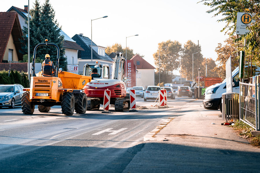 Bilder während des Baus des Projektes