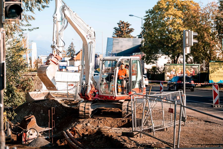 Bilder während des Baus des Projektes