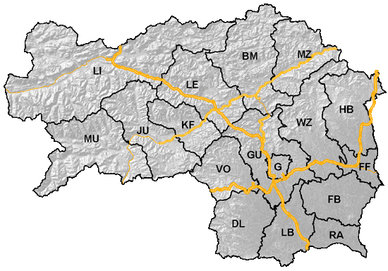  Bezirke der Steiermark