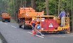 Auf der B76 sind Sanierungsmaßnahmen im Gange.