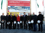 BM Bures, LH Voves und LR Edlinger-Ploder am Bahnhof Leibnitz mit ÖBB Vorstandssprecher Klugar und Infrastrukturvorstand Vavrovsky und örtlicher Prominenz. © Foto: ÖBB