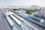 Auch das Bahnsteig-Areal ist imposant. © Visualisierung: Hess Auch das Bahnsteig-Areal ist imposant.
