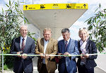 v.l.n.r.: Mag. Gerhard Widmann, DI Wolfgang Malik, Landesrat Dr. Gerhard Kurzmann, Landesrätin Mag.a Kristina Edlinger-Ploder. © Flughafen Graz