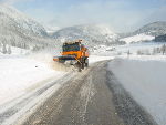 Schneeräumung mit Schneepflug