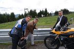 Begeisteter Biker DI Andreas Braun von der BBL Judenburg, LR Dr. Gerhard Kurzmann und Ing. Heinz Rossbacher (v.l.). © Verkehrsressort