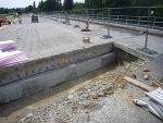 Auf der Limbachbrücke I wird schon fleißig gearbeitet. © A16