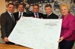 Landesrat Helmut Bieler, ASFINAG-Vorstand Alois Schedl, LH Hans Niessl, Landesrat Gerhard Kurzmann und Landesrätin Verena Dunst (v.l.) vor dem Plan der S 7. © ASFINAG Landesrat Helmut Bieler, ASFINAG-Vorstand Alois Schedl, LH Hans Niessl, Landesrat Gerhard Kurzmann und Landesrätin Verena Dunst (v.l.) vor dem Plan der S 7.