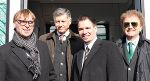 Fuhren im Sonderzug: Eggenreich, Kurzmann, Schickhofer und Landesbahnengeschäftsführer Dr. Helmut Wittmann (v.l.).