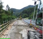 Auch auf der Mendlingbachbrücke laufen die Arbeiten nach Plan.