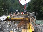 Auf der Johnsbachbrücke wird schon fleißig saniert.