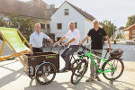 LR Anton Lang gemeinsam mit dem Trofaiacher Bürgermeister Mario Abl (l.) und dem Radverkehrsbeauftragten Heinz Balloch (r.).