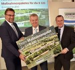 Landesbaudirektor Andreas Tropper, Landesrat Anton Lang und BH Josef Dick (v.l.). © Land Steiermark/Gründl