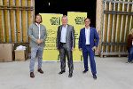 Referatsleiter Reinhard Hinrichs, LH-Stv. Anton Lang und Bgm. Erwin Eggenreich (v.l.). © prtrumler/Pachernegg