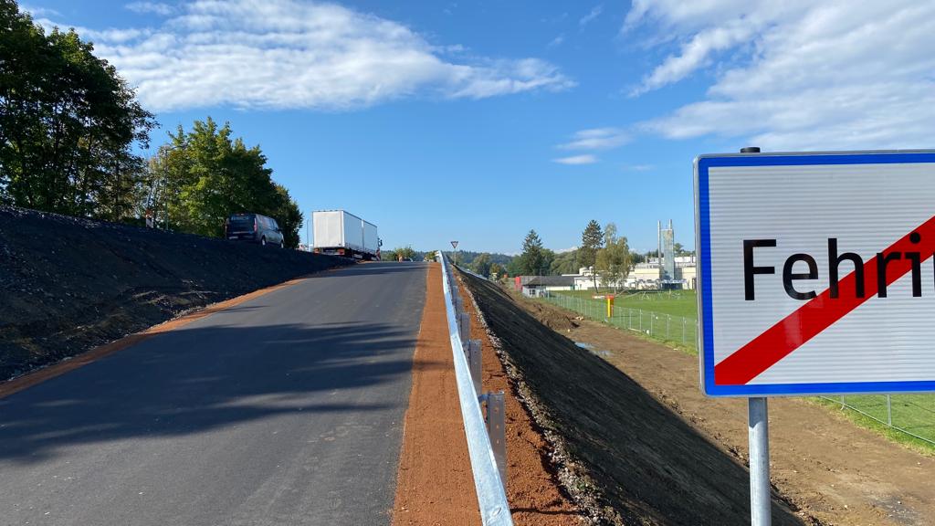 B 57: Rampen Fehring vor Fertigstellung - Verkehrs-Server des Landes ...