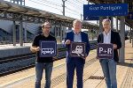 Martin Erhart (ÖBB), Anton Lang (LH-Stv und Verkehrslandesrat), Manfred Eber (Stadtrat Graz, v.l.). © ÖBB/Zenz