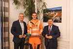 LH-Stv. Anton Lang, Nico Reichart und LR Werner Amon (v.l.). © Land Steiermark/Resch