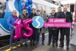 Peter Gspaltl (Geschäftsführer Verkehrsverbund Steiermark), Peter Wallis (ÖBB Regionalmanager Steiermark), Sabine Stock (Vorständin ÖBB-Personenverkehr), LH-Stv. Anton Lang, Franz Weintögl (Generaldirektor GKB), Andreas Tropper (Landesbaudirektor, Leiter der Abteilung 16), Werner Hecking (Geschäftsführer Steiermarkbahn, v.l.).