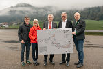 Landtagsabgeordneter Wolfgang Moitzi, Zweite Landtagspräsidentin Gabriele Kolar, Landeshauptmann-Stellvertreter Anton Lang, Landeshauptmann Christopher Drexler und Landtagsabgeordneter Bgm. Bruno Aschenbrenner (v.l.). © Land Steiermark/Resch